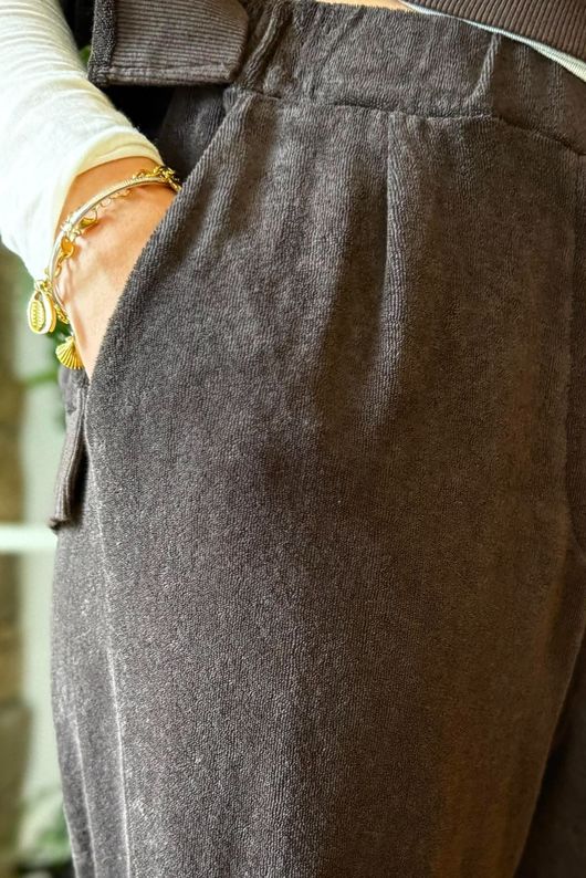 Terry B Relaxed Tapered Jogger Coffee Bean